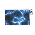 Electricity Blue Brightness Canvas Cosmetic Bag (Medium) View2