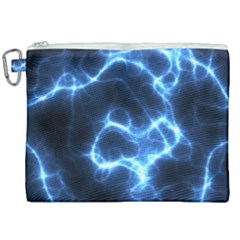 Electricity Blue Brightness Canvas Cosmetic Bag (xxl) by HermanTelo