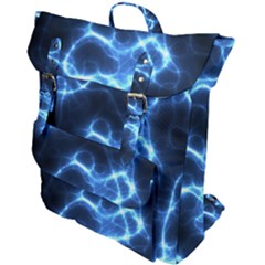 Electricity Blue Brightness Buckle Up Backpack by HermanTelo