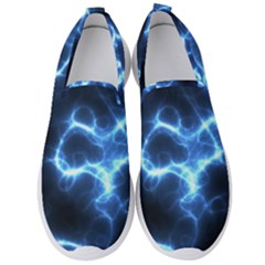 Electricity Blue Brightness Men s Slip On Sneakers