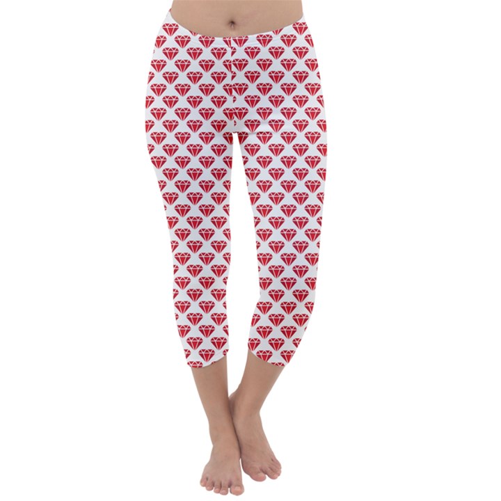 Red Diamond Capri Winter Leggings 