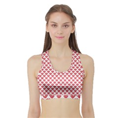 Red Diamond Sports Bra With Border