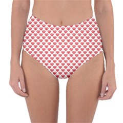 Red Diamond Reversible High-waist Bikini Bottoms by HermanTelo