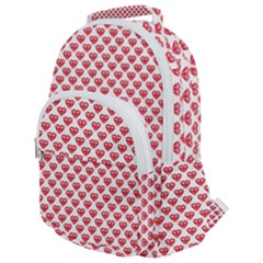 Red Diamond Rounded Multi Pocket Backpack by HermanTelo