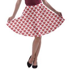 Red Diamond A-line Skater Skirt