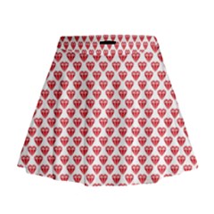 Red Diamond Mini Flare Skirt by HermanTelo