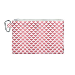 Red Diamond Canvas Cosmetic Bag (medium) by HermanTelo