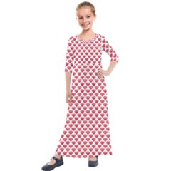 Red Diamond Kids  Quarter Sleeve Maxi Dress by HermanTelo