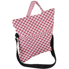 Red Diamond Fold Over Handle Tote Bag