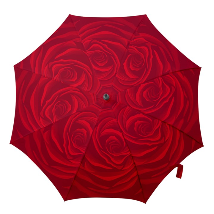 Roses Red Love Hook Handle Umbrellas (Large)