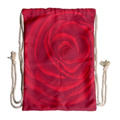 Roses Red Love Drawstring Bag (large)