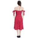 Roses Red Love Shoulder Tie Bardot Midi Dress View2