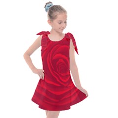 Roses Red Love Kids  Tie Up Tunic Dress