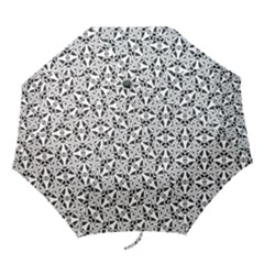 Ornamental Checkerboard Folding Umbrellas