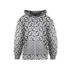 Ornamental Checkerboard Kids  Zipper Hoodie by HermanTelo