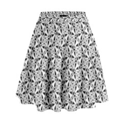 Ornamental Checkerboard High Waist Skirt