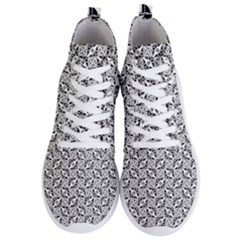 Ornamental Checkerboard Men s Lightweight High Top Sneakers