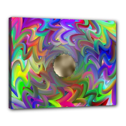 Rainbow Plasma Neon Canvas 20  X 16  (stretched)