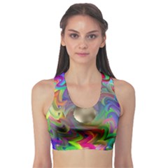 Rainbow Plasma Neon Sports Bra by HermanTelo