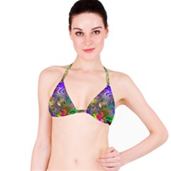 Rainbow Plasma Neon Bikini Top