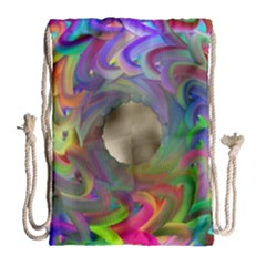 Rainbow Plasma Neon Drawstring Bag (large)