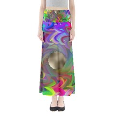 Rainbow Plasma Neon Full Length Maxi Skirt