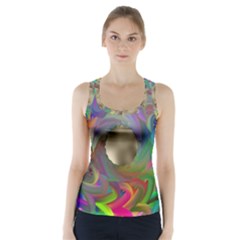 Rainbow Plasma Neon Racer Back Sports Top by HermanTelo