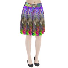 Rainbow Plasma Neon Pleated Skirt