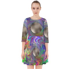 Rainbow Plasma Neon Smock Dress by HermanTelo