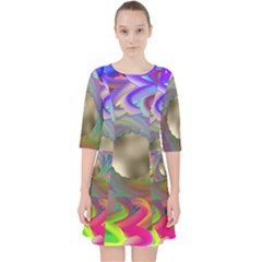 Rainbow Plasma Neon Pocket Dress