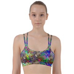 Rainbow Plasma Neon Line Them Up Sports Bra by HermanTelo