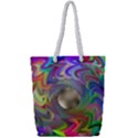 Rainbow Plasma Neon Full Print Rope Handle Tote (Small) View1