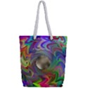 Rainbow Plasma Neon Full Print Rope Handle Tote (Small) View2