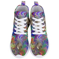 Rainbow Plasma Neon Women s Lightweight High Top Sneakers