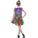 Rainbow Plasma Neon Kids  Tie Up Tunic Dress View2