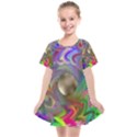 Rainbow Plasma Neon Kids  Smock Dress View1