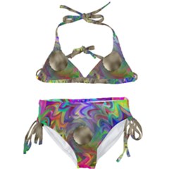 Rainbow Plasma Neon Kids  Classic Bikini Set