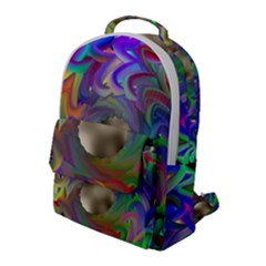 Rainbow Plasma Neon Flap Pocket Backpack (large)