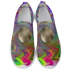 Rainbow Plasma Neon Men s Slip On Sneakers