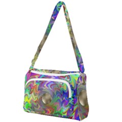 Rainbow Plasma Neon Front Pocket Crossbody Bag