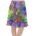 Rainbow Plasma Neon Fishtail Chiffon Skirt View1