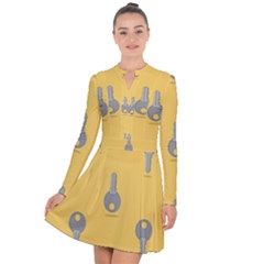 Key Long Sleeve Panel Dress