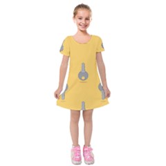 Key Kids  Short Sleeve Velvet Dress