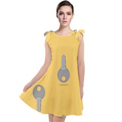 Key Tie Up Tunic Dress by HermanTelo