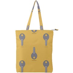 Key Double Zip Up Tote Bag