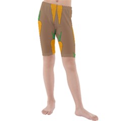 Healthy Fresh Carrot Kids  Mid Length Swim Shorts