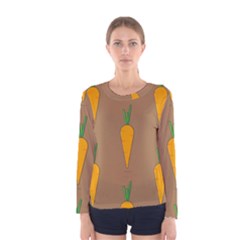 Healthy Fresh Carrot Women s Long Sleeve Tee