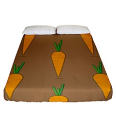 Healthy Fresh Carrot Fitted Sheet (california King Size) by HermanTelo