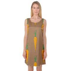 Healthy Fresh Carrot Sleeveless Satin Nightdress by HermanTelo