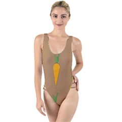 Healthy Fresh Carrot High Leg Strappy Swimsuit